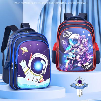 Astronot Sırt Çantası Erkek Çocuk Okul Çantası Hafif Oxford Kitap Çantası Öğrenciler İçin Nefes Alabilen Çocuk Sırt Çantası Dolgulu Askılar Uzay Tasarımı