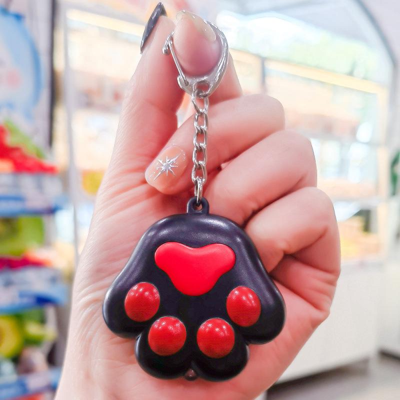Luminous Sounding Cat Paw Keychain Bell Doll Ornament