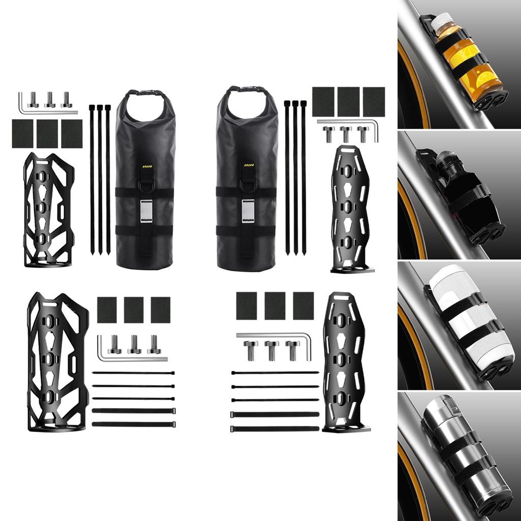 Bike Bag Holder Screw or Cable Ties Mounted Bracket Black Water Bottle Holder for Frame Front Fork Rear Fork Bicycle Accessories