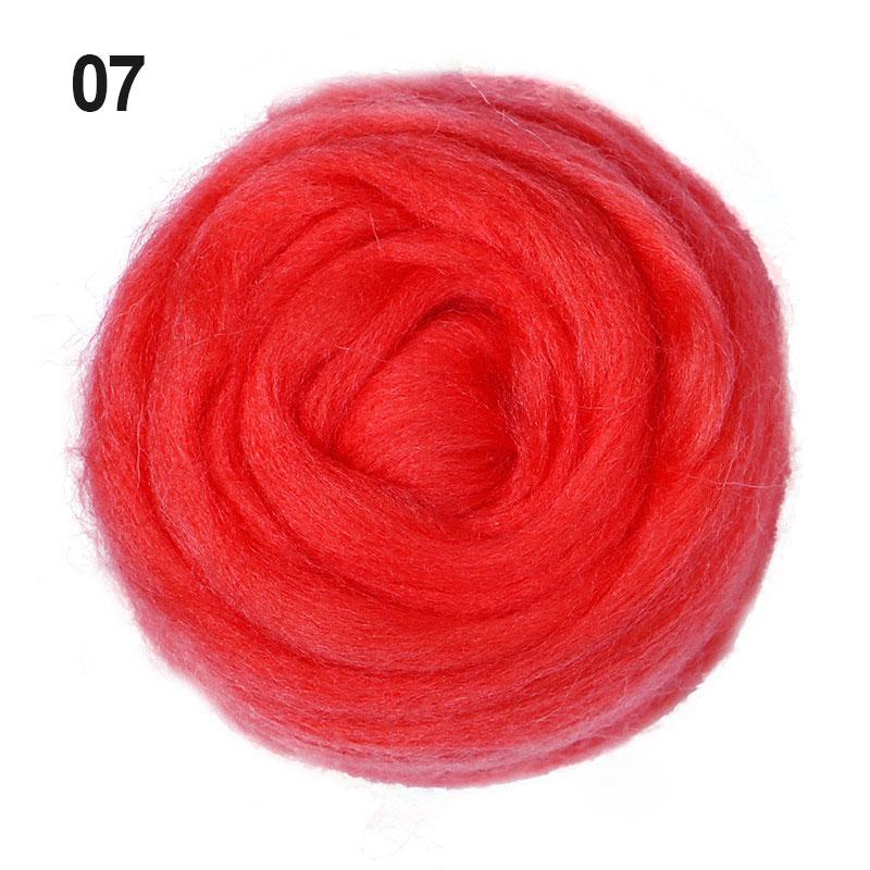 38 Colors Felt Craft Felting Wool Fiber Felt Fabric Felting Pack DIY Handmade Toys 5g/10g/20g/50g