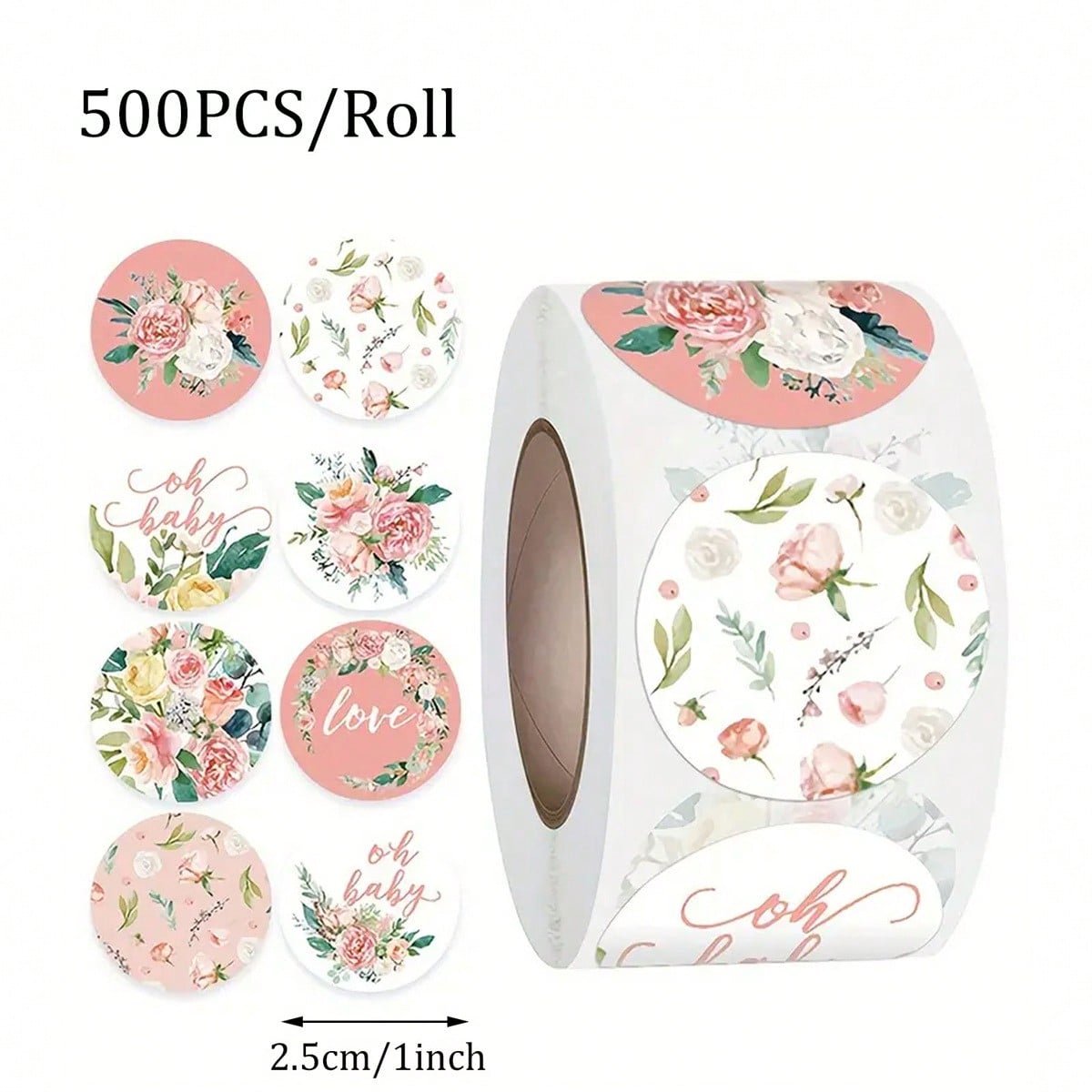 Copperplate paper peony flower sticker. Thank you. Self-adhesive label. Gift. Gift wrapping. Gift box sealing decoration sticker.