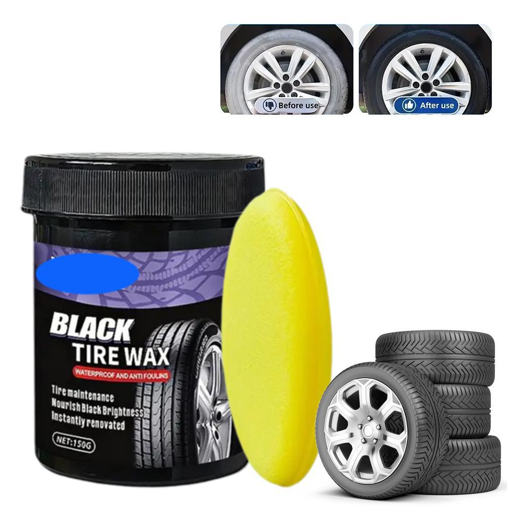 Black Tire Wax For Plastic And Rubber Repair Tire Interior Repair Wax,Multi-purpose Car Care,lasting Polish H1X8