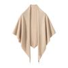 Coco Style Women's 100% Pure Cashmere Knit Triangle Shawl Cardigan