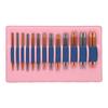13 Pair Circular Knitting Needles and 4 Cables 10cm Dual Color Detachable Aluminum Weaving Needle Set for Scarves