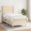 3128426 vidaXL Divan Bed with Mattress Cream 100x200 Cm Fabric