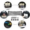 Car Rear Cargo Net, Universal Adjustable Elastic Trunk Cargo Storage Organizer Net Compatible For SUV, Jeep, Truck, Storage Nylon Mesh Double-Layer