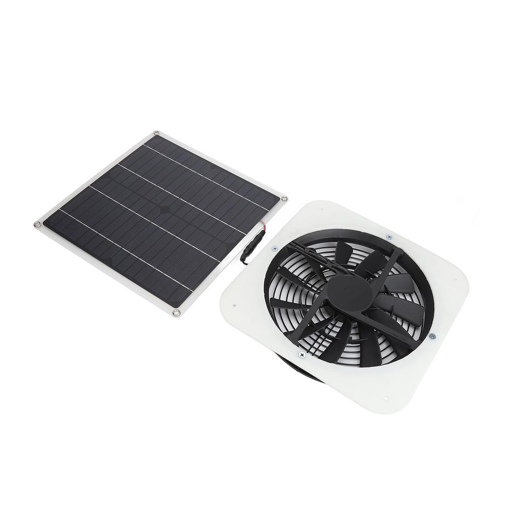 Solar Panel Fan Kit Solar Exhaust Fan 100W Solar Powered Panel with 10inch Round Fan for Greenhouse Shed Chicken Coop