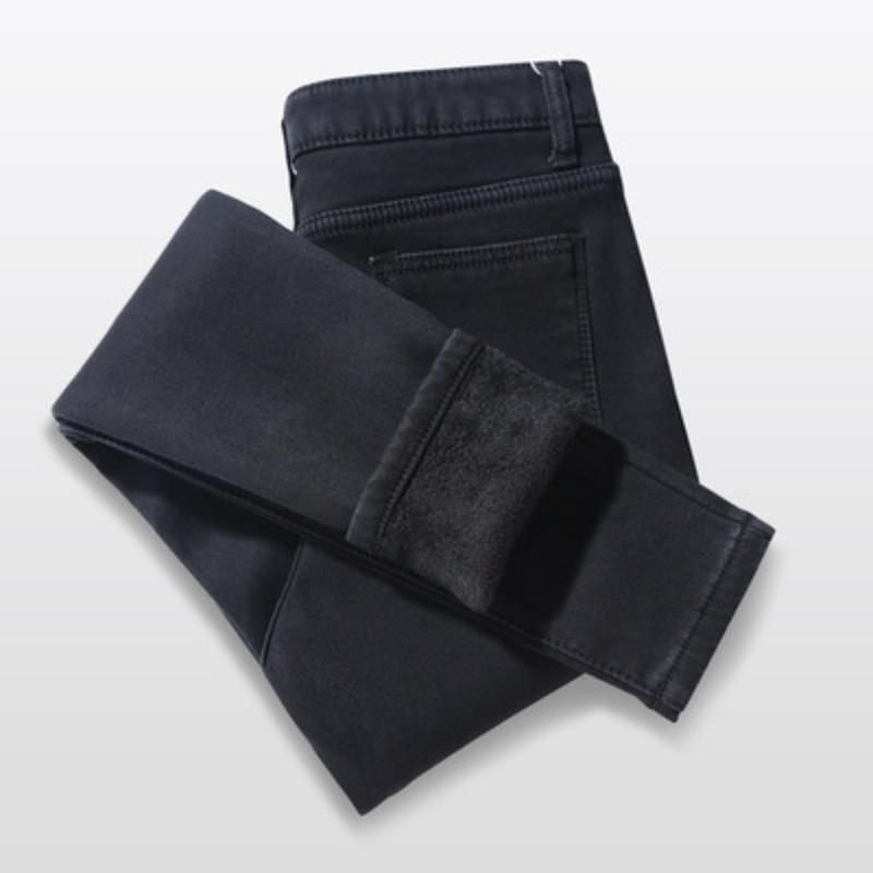 High-waisted velvet jeans for women in winter, new thickened pants with velvet m catties