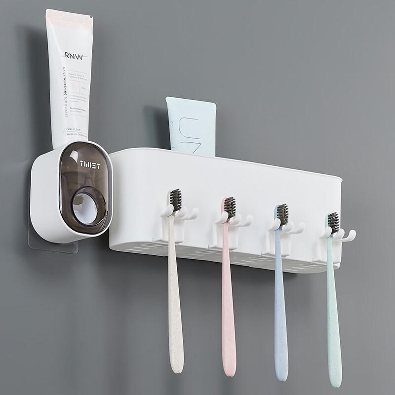 LIEI No-Drill Wall-Mounted Toothbrush Holder