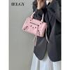 Pink Trendy Cool Motorcycle Female Bag Fashion Portable Shoulder Messenger Bag