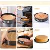 Nonstick Carbon Steel Cake Pan with Removable Bottom Ideal for Cheesecake and Bread Baking Oven and Air Fryer Safe Baking Tool