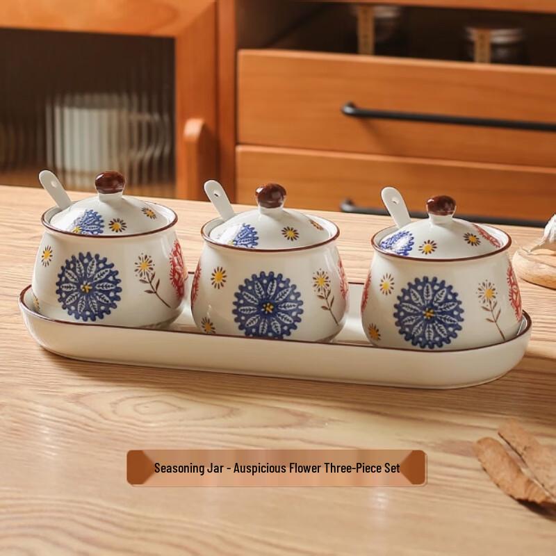 

Japanese Ceramic Spice Jar Set