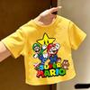 2026 New Super Marios Bros T Shirt Kids Summer Dress Boy TShirt Baby Girl Short Sleeve Top Kids Cute Birthday Gift