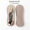 5 Pairs/Pack Invisible Seamless Ice Silk Socks Men Thin Nylon Cotton Bottom Socks Breathable Quality Anti Slip Silicone Socks