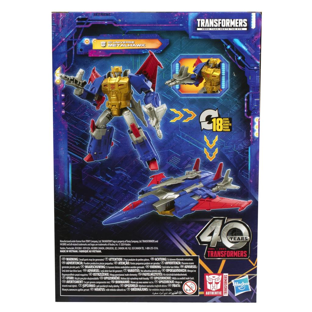 Transformers Legacy United Voyager Class Super God Master Force Metal Hawk Transformační akční figurka pro chlapce a dívky od 8 let 7 palců