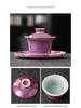 Luxury Ice Crackle Ceramic Kung Fu Tea Set with Gaiwan Teapot - Elegant Gift Box Included