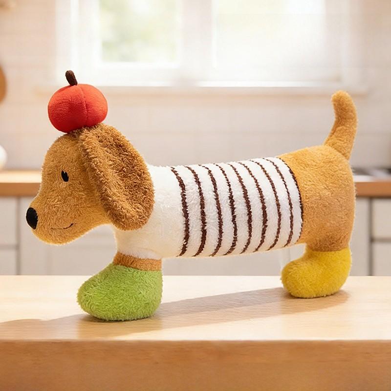 

Plush Dachshund Toy Pillow With Pp Cotton Filling For Gift And Bedroom Decor 55cm