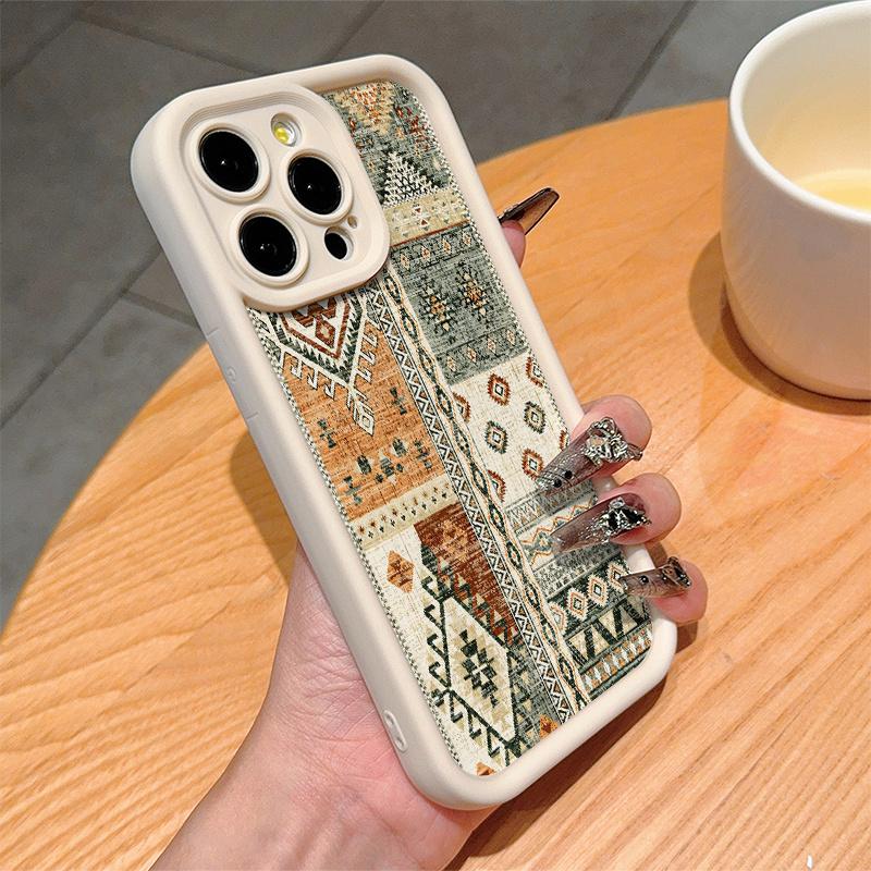 Fashion patterned carpet pattern phone case suitable for iPhone 17 16 15 14 13 12 11 Pro/Max/Plus anti drop and shockproof