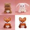 Cuter Fox Rabbit Bear Plush Toy Soft Animal Pillow For Kids