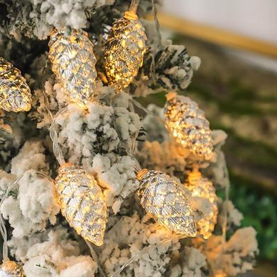1.5M 10 Led Pine Cone Fairy Lights Christmas Decoration Festoon Tree Decor Christmas Lights New Year's String Lignts (Battery Not Included)
