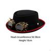 Kapelusz Steampunk dla Dorosłych Czarny Dodatek do Kostiumu Gotycki na Występy Sceniczne Karnawał Halloween