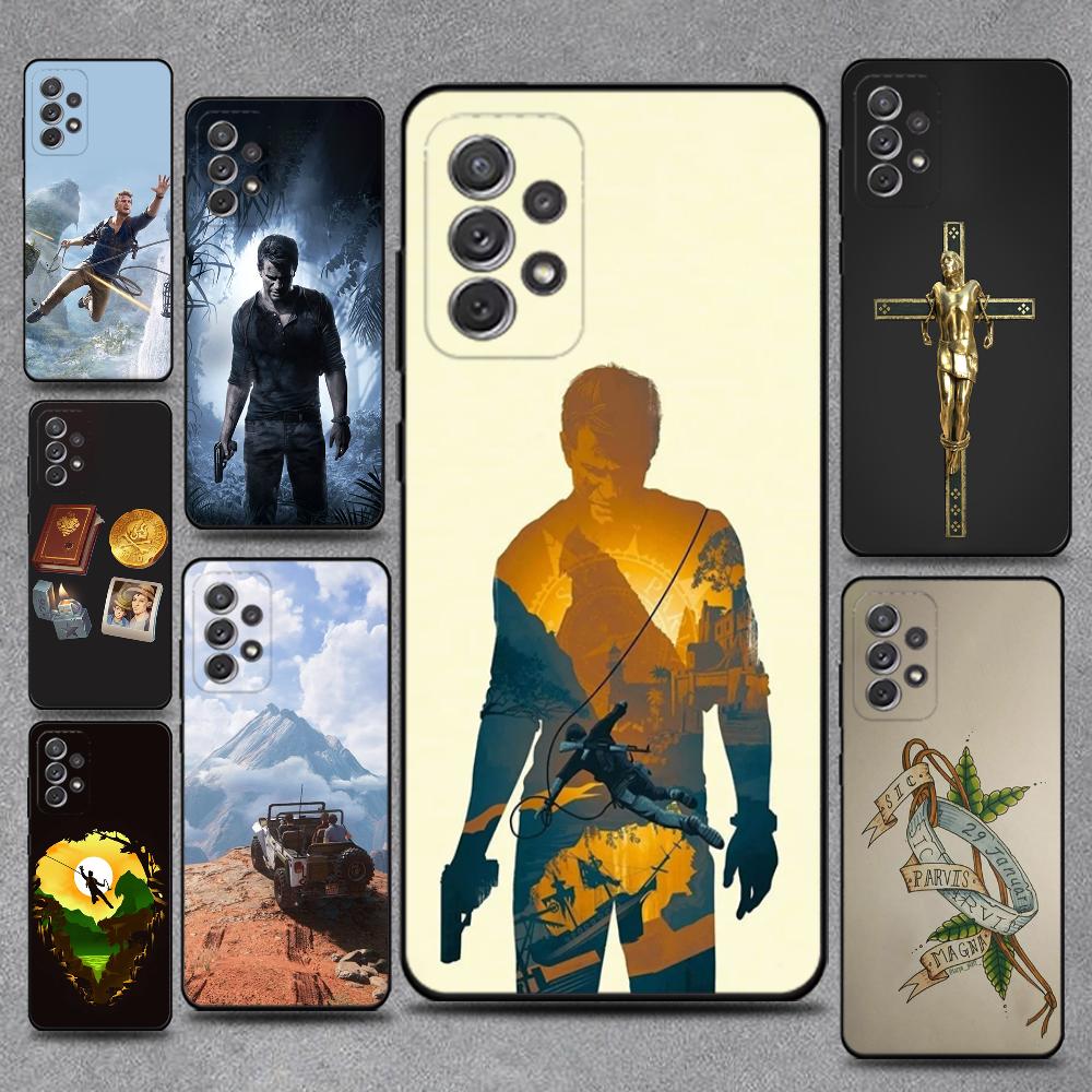 Sic Parvis Magna Uncharted Phone Case For Samsung S25,S24,S21,S22,S23,S30,Ultra,S20,Plus,Fe,Lite,Note,10,9,5G Black Cover