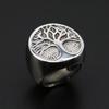 Punk Stainless Steel Tree of Life Ring Viking Amulet for Men Fashionable Jewelry Classic Male Accessory
