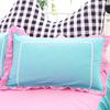 A Pair of Solid Color Lace Pillowcases for Student Dormitory Brushed Princess Style Pink Ruffled Pillowcases