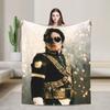 Super Star Michael Jackson Blanket Velvet Autumn/Winter  Multi-function Super Soft Throw Blankets for Bedding Car Bedspreads