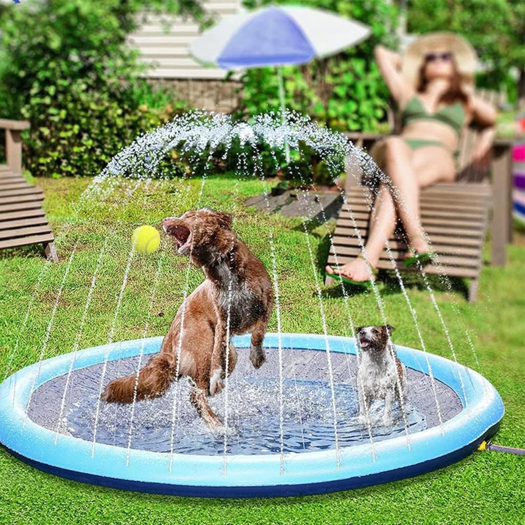 Gogs Sprinkler Spielmatte Kinder Wasser Sprinkler Pad Wiederverwendbar Rutschfest Outdoor Sprinkler Pad Wasserspielzeug für Welpen Katzen