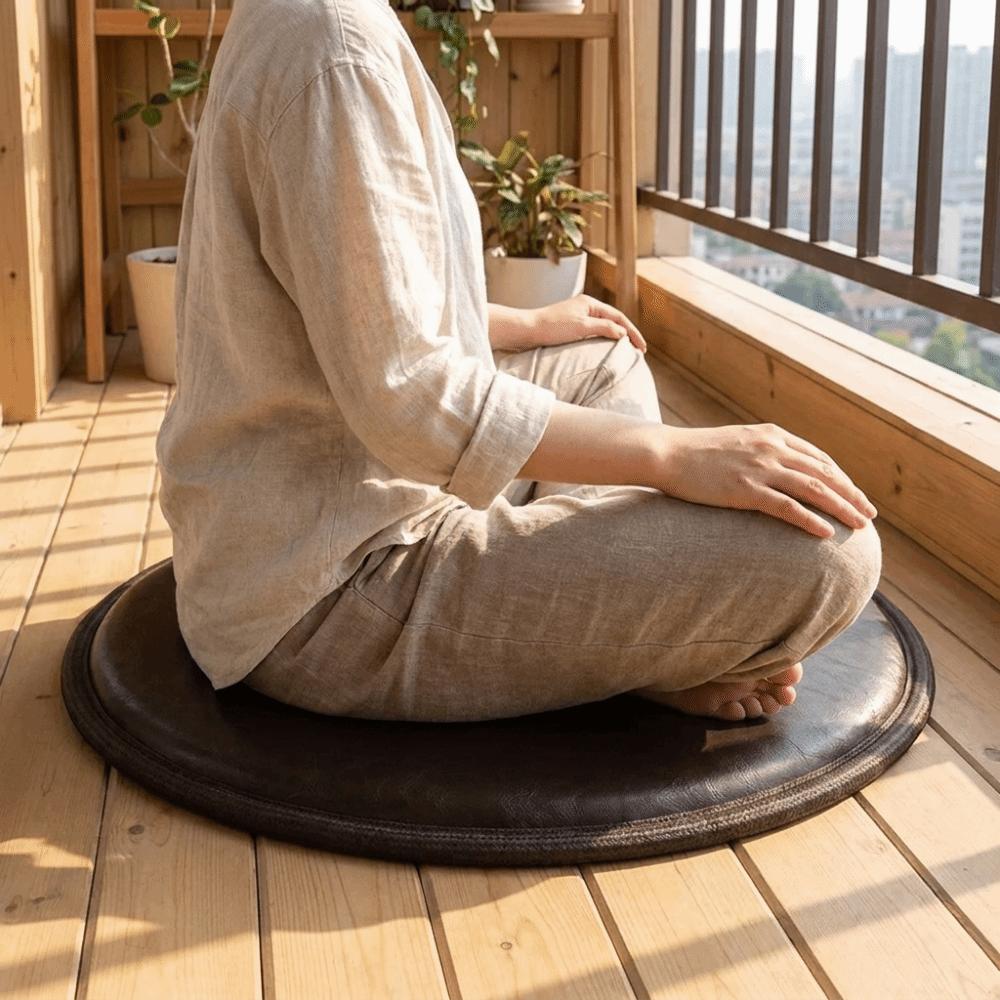 Round Leather Cooling Cushion Japanese Style Bay Window Pad Stool Pad Sitting Seat Pad Hotel