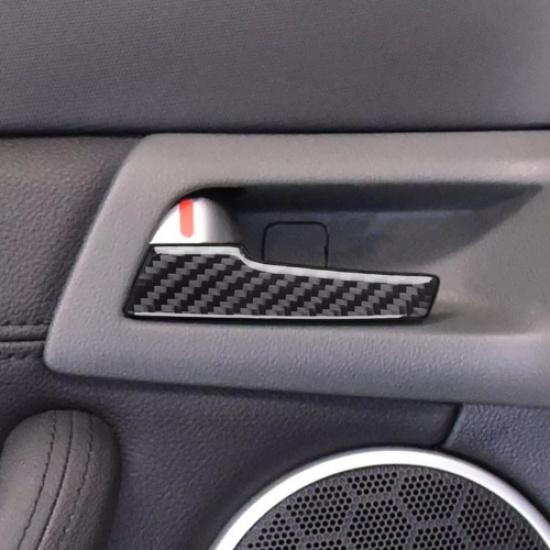 4x Black Real Carbon Fiber Interior Door Handle Cover Trim For Pontiac G8 08-09