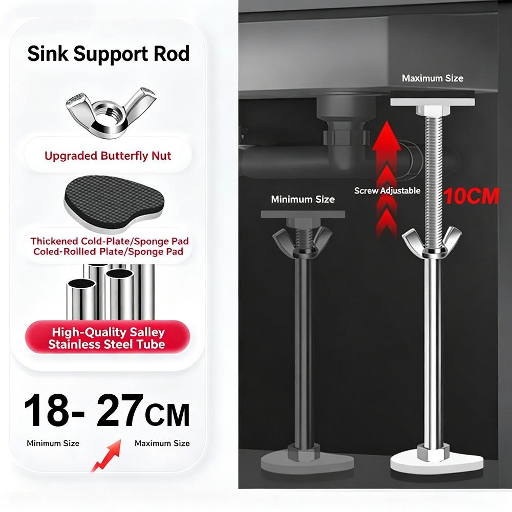 Stainless Steel Undermount Sink Supports Bottom Installation Support Bathroom Washbasin 18-27cm