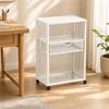 Metal Rolling Storage Cart Compact for Study Corner, Bedroom