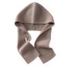 Flat Cashmere Hat Scarf Integrated Women's Winter One-piece Neck Cover Hat Warm Ear Protection Knitted Wool Pullover Hat