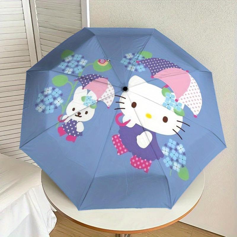 1pc Hello Kitty Day Adventure Umbrella with Plastic Handle,Suitable for All Seasons Home Travel Outdoor UmbrellaSanlio523