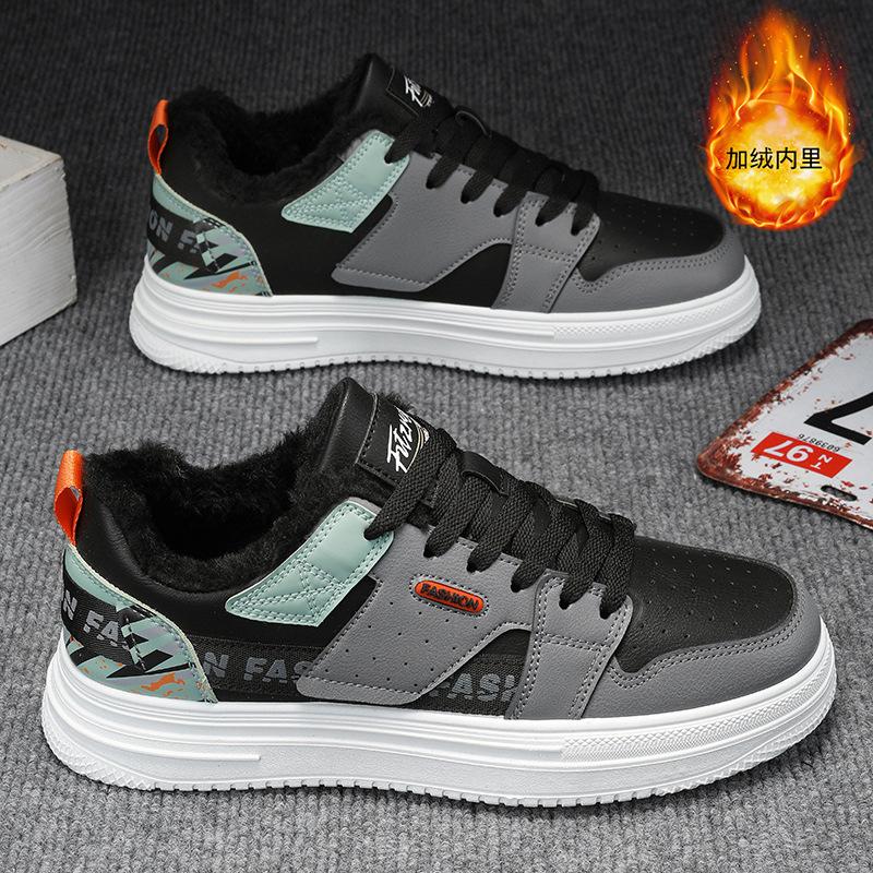 

Jinjiang men s shoes 2025 youth student shoes men s little white board shoes velvet versatile cotton shoes sports trendy shoes 39