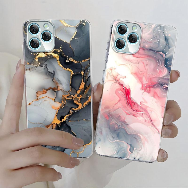 For Blackview A95 A100 A200 Pro A85 Case Protective Cover For  Blackview A80S Marble Clear Soft Silicone Phone Case Cat Fundas