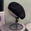 Fashion Solid Beret Cap Hollow Breathable Painter Hat Bonnets Outdoor
