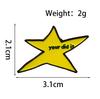 Heterosexual Star Brooch: Fun English Phrases Metal Badge for Clothes & Backpack Accessories