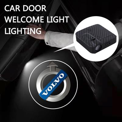Fjgdr0 Carbon Fiber 2PCS Car Door Lights Door Lights Logo Projector Door Welcome Light For XC60 XC40 XC90 S90 V60 S60 V90 C40
