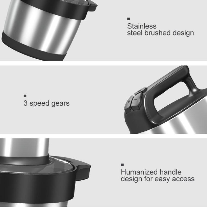 3 Gear Electric Meat Grinders Stainless Steel Kitchen Chopper 6.5L Large Capacity Vegetable Food Processor
