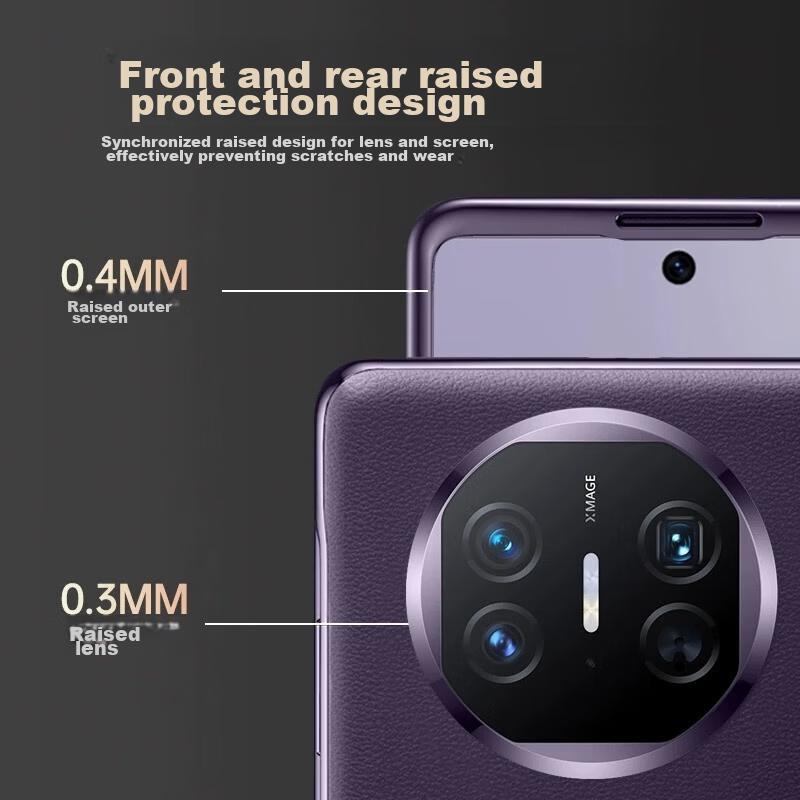 Integrated And Film | Full Hinge CoverageCase for Huawei Mate X5, X5 Collector's Edition Ultra-Thin Leather with Stand, Foldable Screen Case