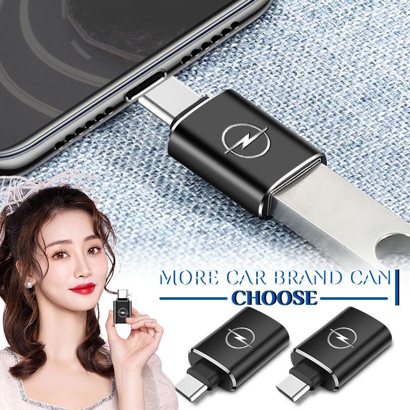 1Pcs Car Charging Adapter Type-C To USB Converter Car Accessories For Opel Astra j Insignia Astra g Corsa Zafira b Mokka Vivaro Meriva