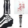 Halloween Blood Dripping Skeleton Socks With Cotton Fabric For Cosplay Costume Accessories