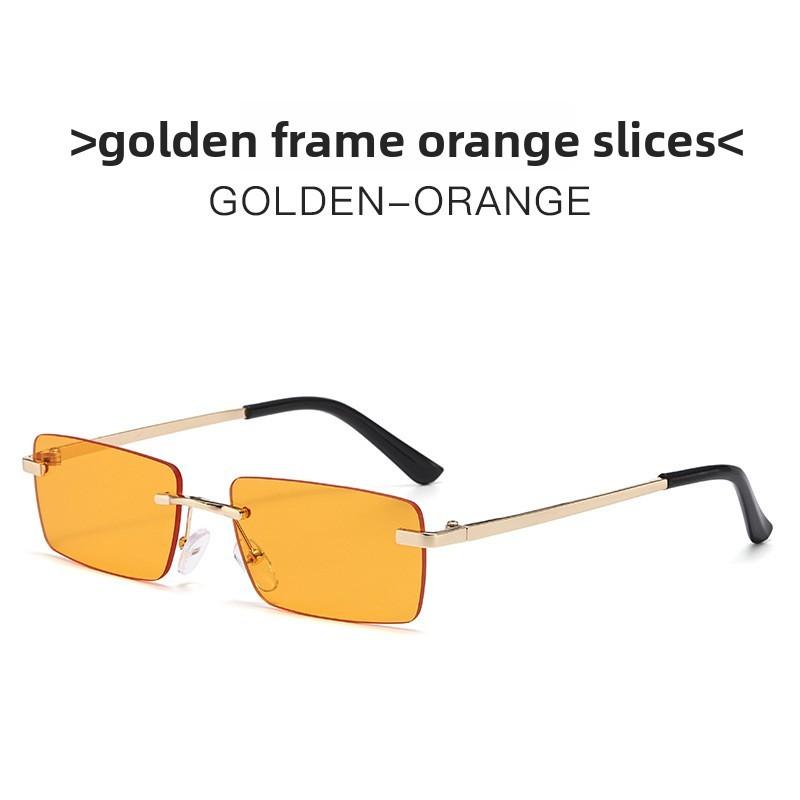 Fashion Unisex Square Frameless Sunglasses With Uv400 Protection For Summer Outings And Parties