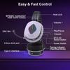 RGB Gaming Headset with Contact Charging Stand, Auto Dock Charging Via Pogo Pins, Tri-Mode BT5.3/2.4G/3.5mm, ENC Mic for PS5 PC