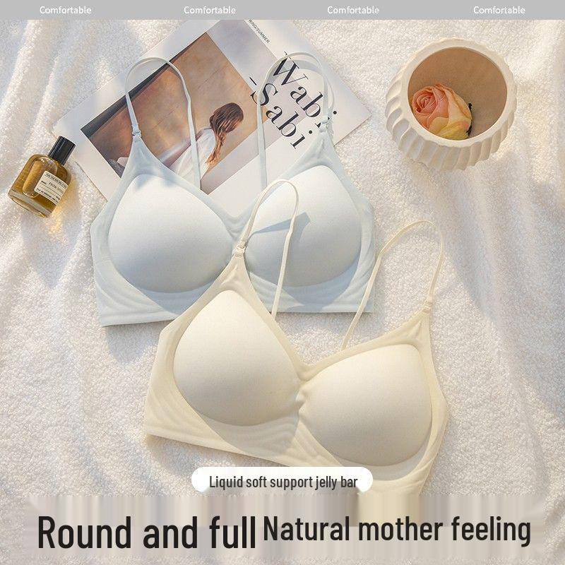 

Seamless Women s Summer Breathable Anti-Sagging Wire-Free Bra with Thin Straps S (70/32ABC)