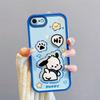 KEYSION Shockproof Case for iPhone SE 2020 2022 with Lanyard Soft Silicone Cute 3D Cartoon Doll Phone Cover for iPhone 8 7 6s Plus