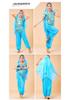 YX Belly Dance Costume Set: Ethnic Indian Dance Pants & Highlights Stage Performance Outfit